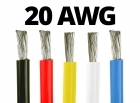 20 Gauge Silicone Wire - 25 ft. Spool - Available in Black, Red, Yellow, Blue, and White