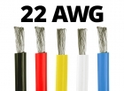 22 Gauge Silicone Wire - 25 ft. Spool - Available in Black, Red, Yellow, Blue, and White