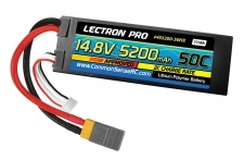 Lectron Pro 14.8V 5200mAh 50C Lipo Battery Hard Case with XT60 Connector <b>+ CSRC adapter for XT60 batteries to popular RC vehicles</b>