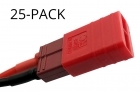 25-Pack of Common Sense RC Red Adapter for Deans-type batteries to popular RC vehicles